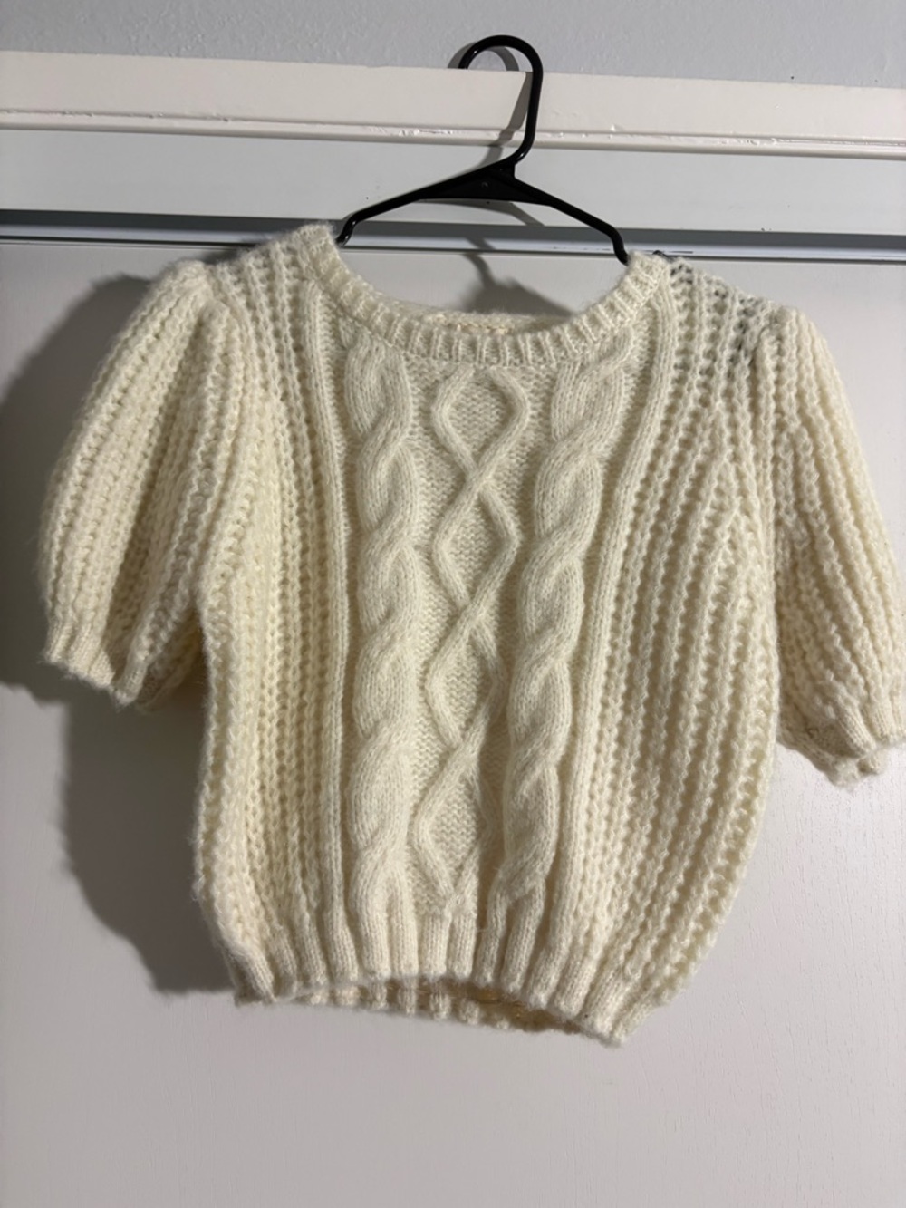 POL Cream Cable-Knit Pullover